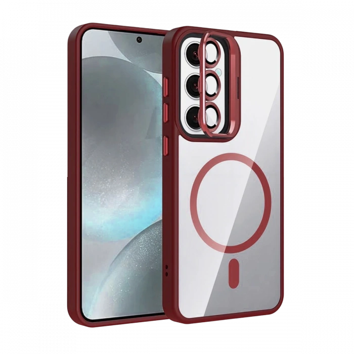 Joy Tekno Samsung Galaxy S25 Remim Lensli Magsafe Standlı Kapak