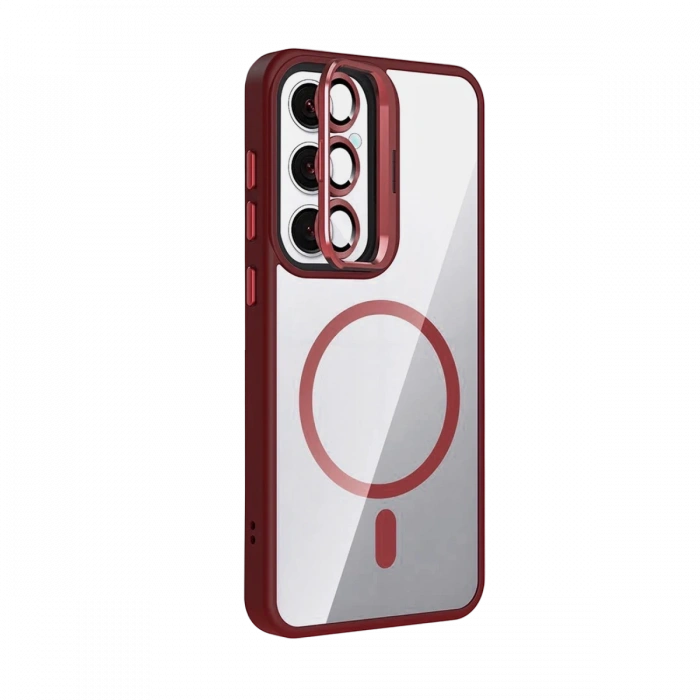 Joy Tekno Samsung Galaxy S25 Remim Lensli Magsafe Standlı Kapak