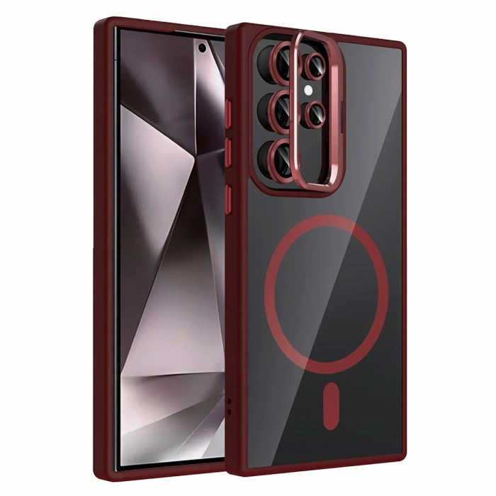 Joy Tekno Samsung Galaxy S25 Ultra Remim Lensli Magsafe Standlı Kapak