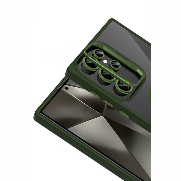 Joy Tekno Samsung Galaxy S25 Ultra Remim Lensli Magsafe Standlı Kapak