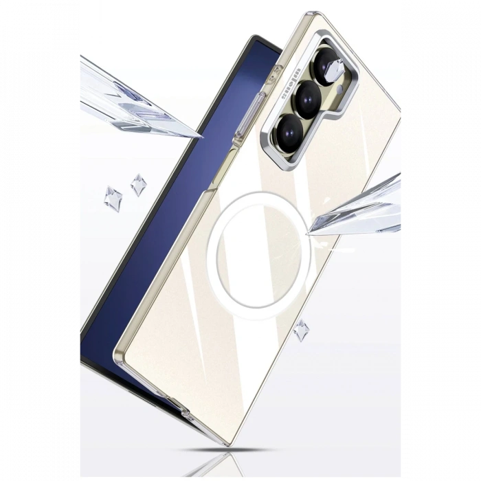 Joy Tekno Samsung Galaxy Z Fold 6 Crystal Magsafe Kapak - Şeffaf