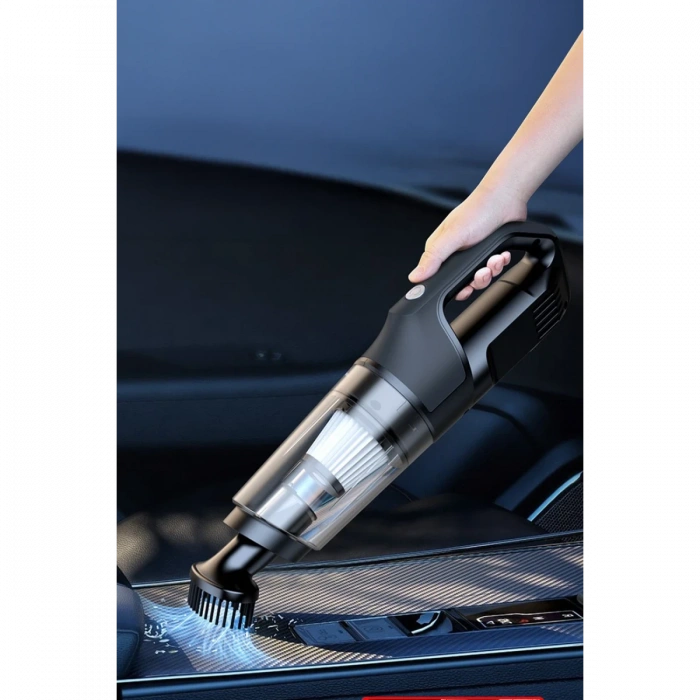 Joy Tekno VC006 50W 4000 mAh Bataryalı Kablosuz Çok Fonksiyonlu Araç Süpürge - Siyah