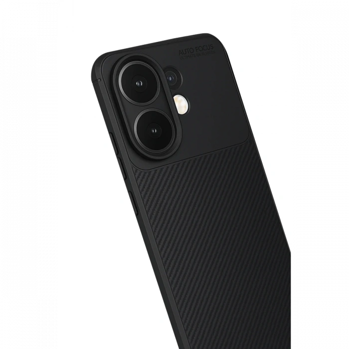 Vivo V60 5G Auto Focus Karbon Kapak - Siyah