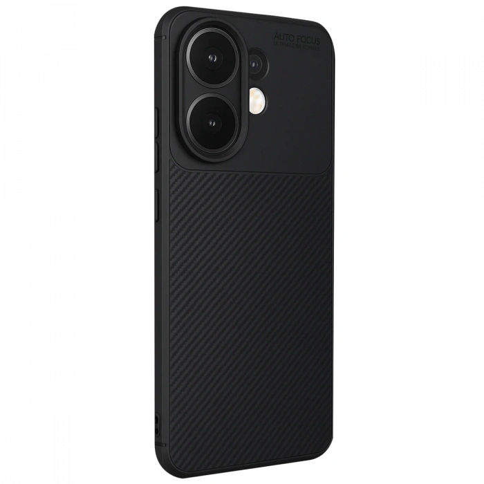 Vivo V60 5G Auto Focus Karbon Kapak - Siyah