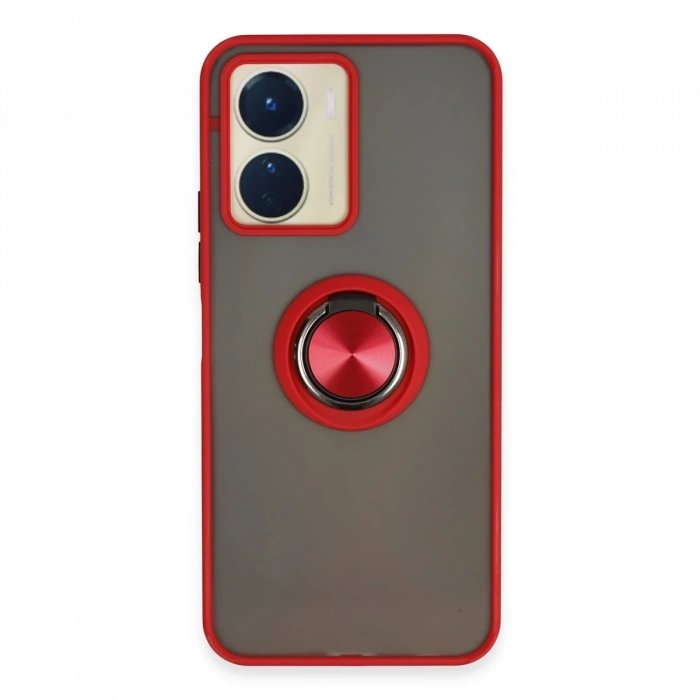 Joy Tekno Vivo Y16 Kılıf Montreal Yüzüklü Silikon Kapak