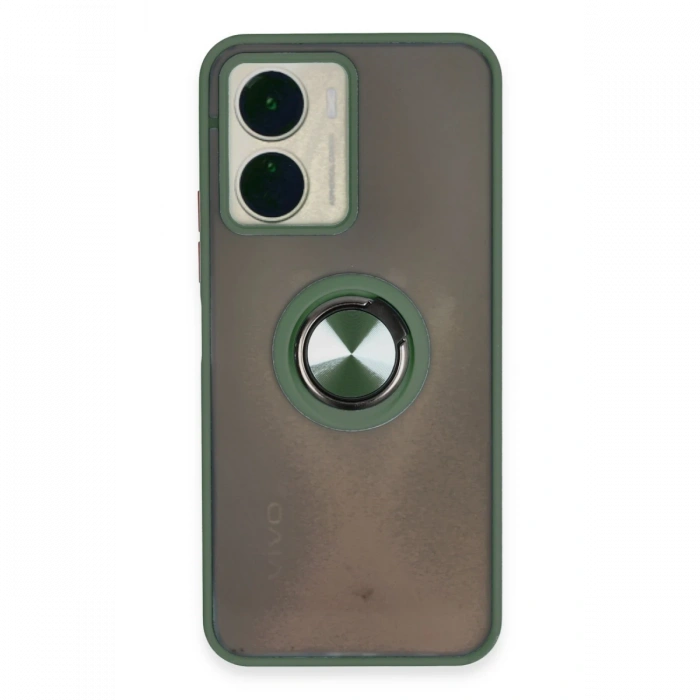 Joy Tekno Vivo Y16 Kılıf Montreal Yüzüklü Silikon Kapak