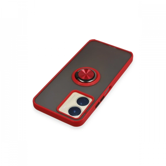 Joy Tekno Vivo Y16 Kılıf Montreal Yüzüklü Silikon Kapak