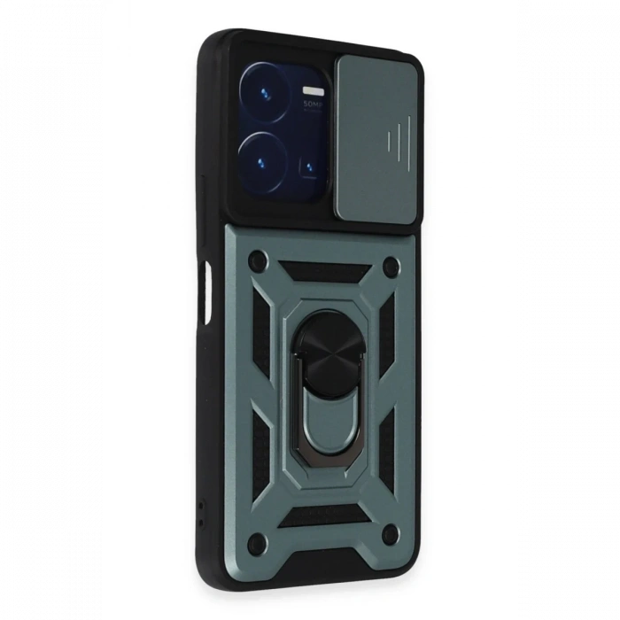 Joy Tekno Vivo Y35 Kılıf Pars Lens Yüzüklü Silikon