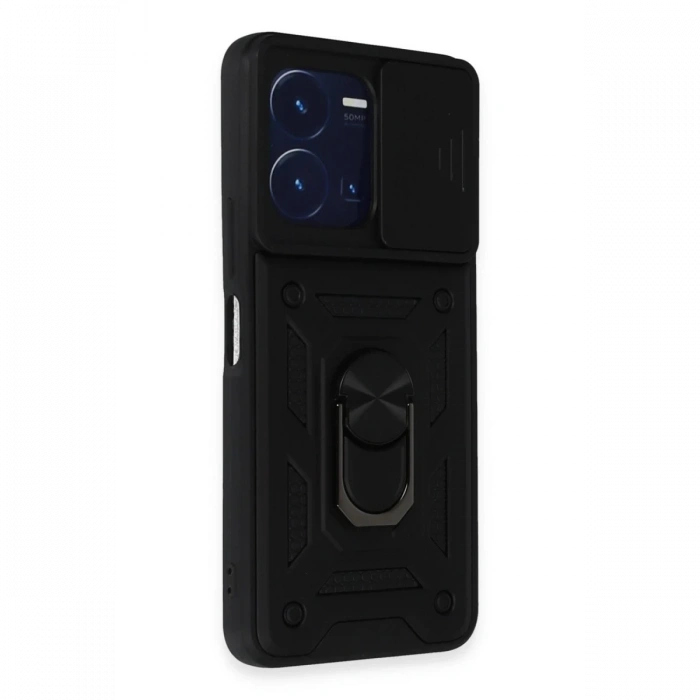 Joy Tekno Vivo Y35 Kılıf Pars Lens Yüzüklü Silikon