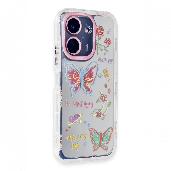 Joy Tekno Xiaomi Redmi 13C Kılıf Reflexion Desenli Kapak