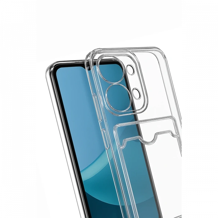 Xiaomi Redmi 15C 4G Kılıf Kart Şeffaf Silikon - Şeffaf