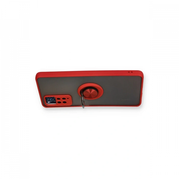 Xiaomi Redmi Note 11 Pro Kılıf Montreal Yüzüklü Silikon Kapak - Kırmızı