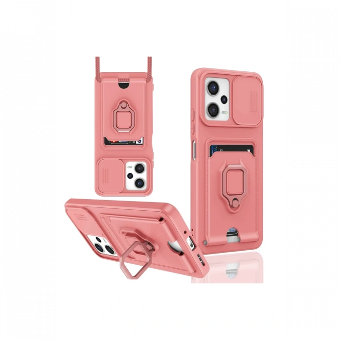 Xiaomi Redmi Note 12 Pro 5G Kılıf Zuma Kartvizitli Yüzüklü Silikon