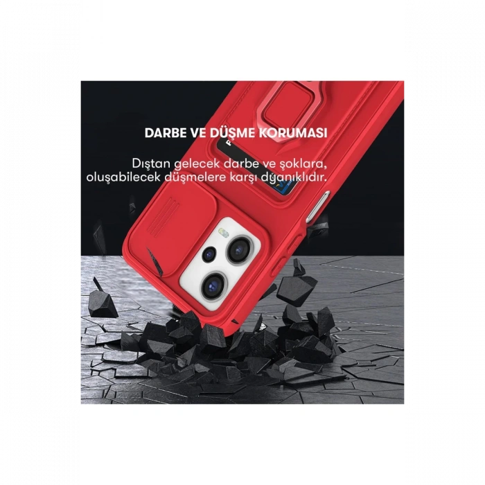 Xiaomi Redmi Note 12 Pro 5G Kılıf Zuma Kartvizitli Yüzüklü Silikon