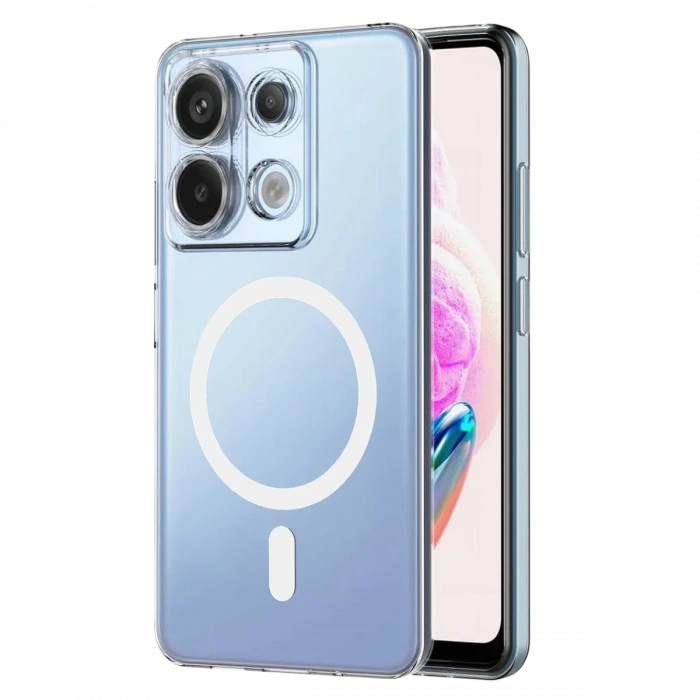 Joy Tekno Xiaomi Redmi Note 13 Pro 4G Combo Sert Şeffaf Magsafe Kapak - Şeffaf