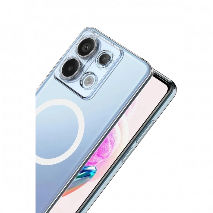 Joy Tekno Xiaomi Redmi Note 13 Pro 4G Combo Sert Şeffaf Magsafe Kapak - Şeffaf