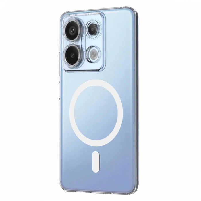 Joy Tekno Xiaomi Redmi Note 13 Pro 4G Combo Sert Şeffaf Magsafe Kapak - Şeffaf