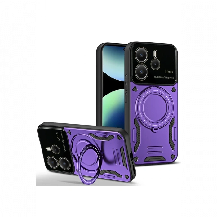 Joy Tekno Xiaomi Redmi Note 14 4G Kılıf Joy Lens Standlı Kapak