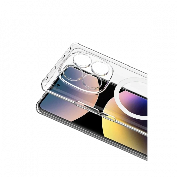 Joy Tekno Xiaomi Redmi Note 14 Pro 4G Combo Sert Şeffaf Magsafe Kapak - Şeffaf