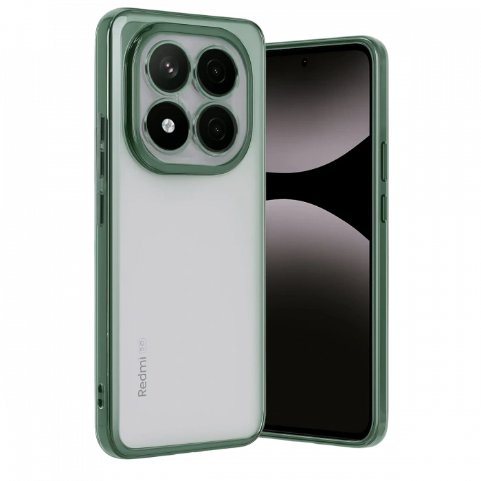 Xiaomi Redmi Note 14 Pro Plus Kılıf Razer Lensli Silikon - Yeşil