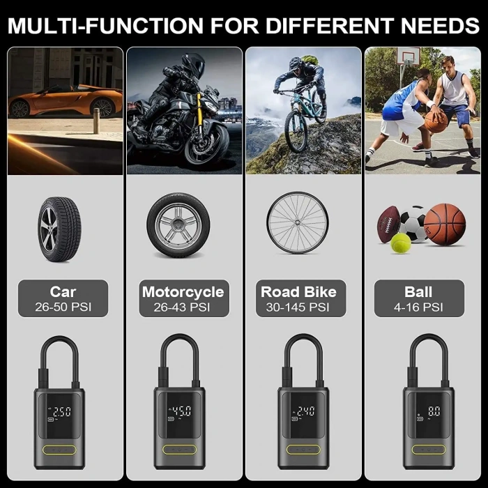 Ka-760 Kablosuz Oto Araç Mini 4000mah 150 Psı Işıklı Oto Hava Kompresörü