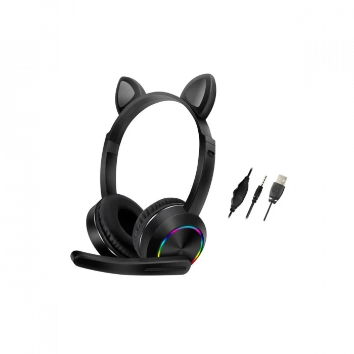 Karler Bass AKZ020 Kafa Üstü Işıklı Kedi Kulaklık