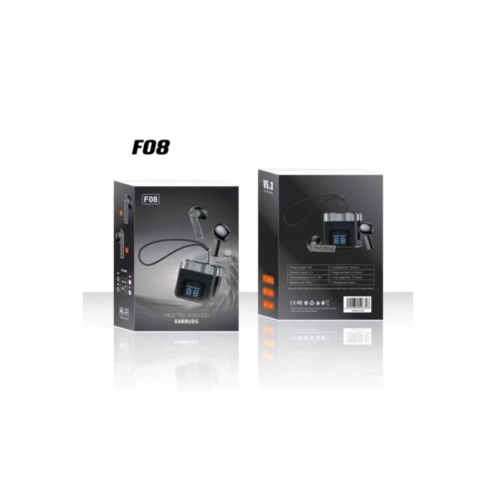Karler Bass F08 Dijital Şarj Göstergeli TWS Bluetooth Kulaklık