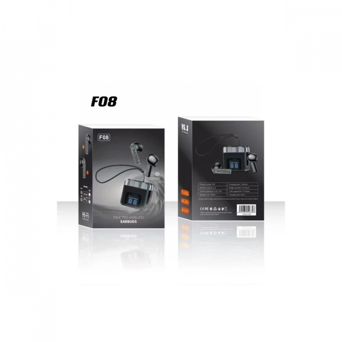 Karler Bass F08 Dijital Şarj Göstergeli TWS Bluetooth Kulaklık