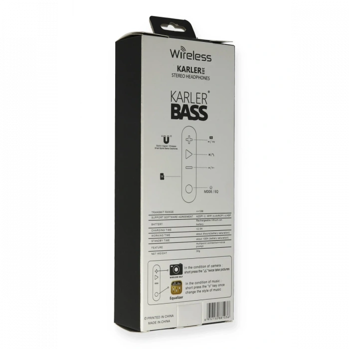 Karler Bass KR103 Kablosuz Kulaklık - Siyah