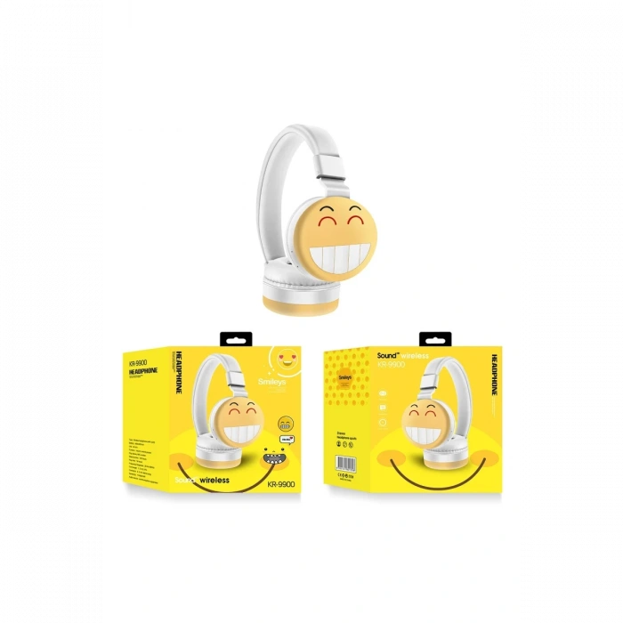 Karler Bass KR9900 Kablosuz Kafaüstü Kulaklık - Sarı