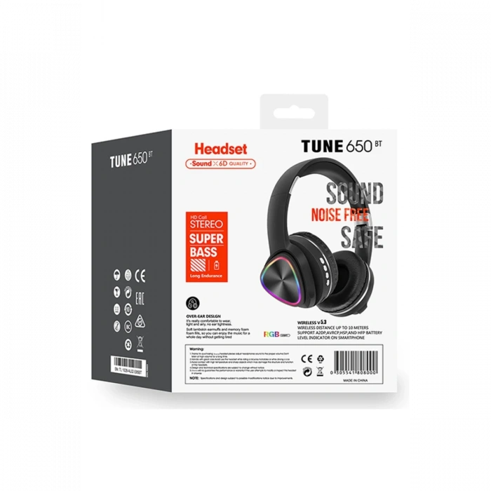 Karler Bass Tune 650 BT RGB Kablosuz Kafaüstü Kulaklık