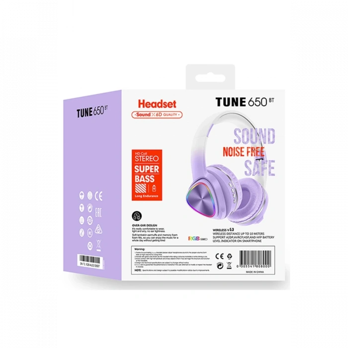 Karler Bass Tune 650 BT RGB Kablosuz Kafaüstü Kulaklık