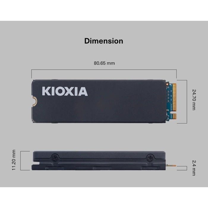 Kioxia Exceria Heatsink LSC11K1T02G8 1TB Gen4x4 62