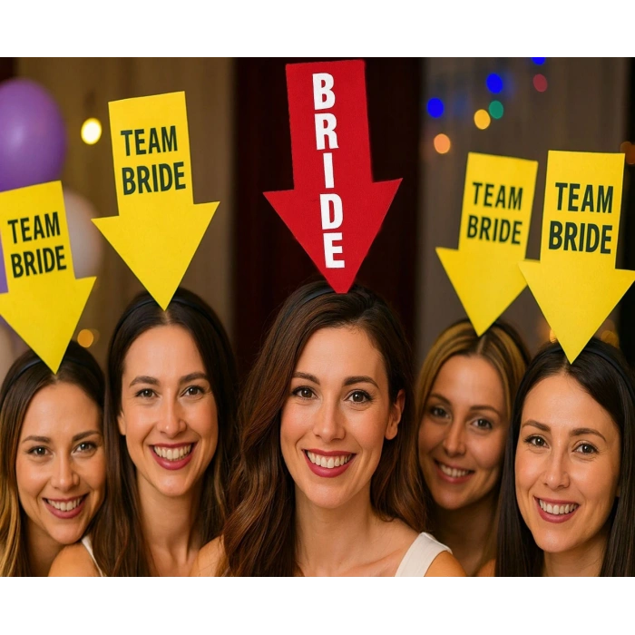 Kişiselleştirilebilir Ok Taç – Üzerine Yazı Yazılabilen Parti Tacı Kırmızı Renk