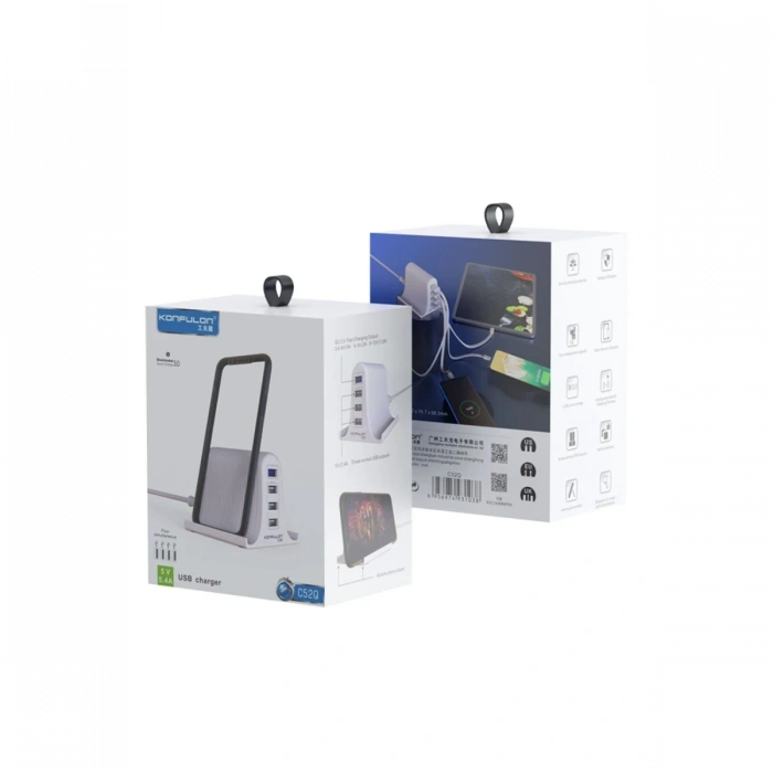 Konfulon C52Q 4 USB 3.0 Quick Standlı Seyahat Şarj Cihazı