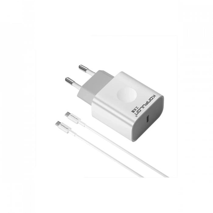 Konfulon C69D 20W + 1M 18W DC15 Type-C to Type-C Kablolu PD Şarj Cihazı