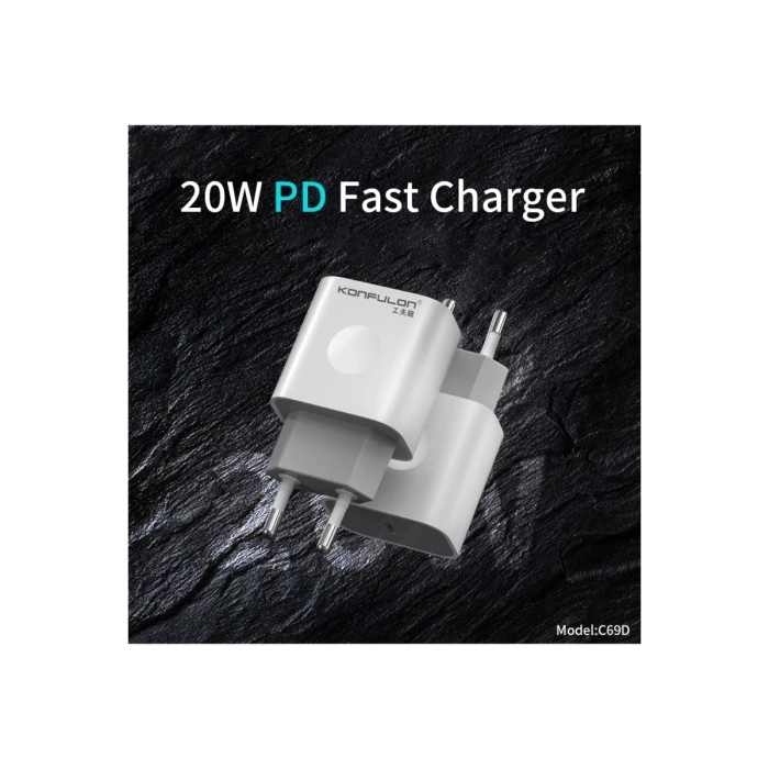 Konfulon C69D 20W Type-C Çıkışlı PD Şarj Cihazı