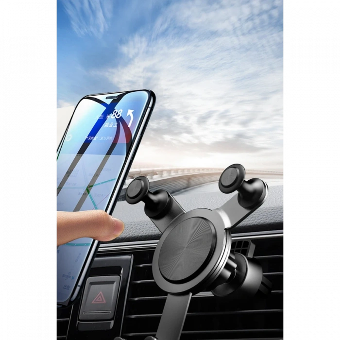 Konfulon CM14 Izgara Klipsli Araç Tutucu - Siyah