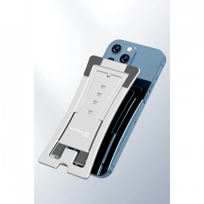 Konfulon CM23 Ayarlanabilir Katlanabilir Masaüstü Telefon Tutucu - Gümüş