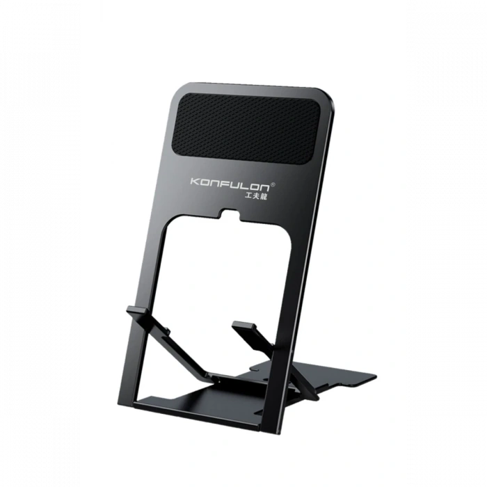 Konfulon CM25 Ayarlanabilir Katlanabilir Masaüstü Telefon Tutucu - Siyah
