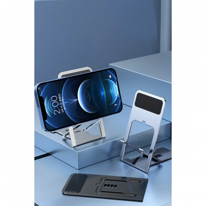 Konfulon CM25 Ayarlanabilir Katlanabilir Masaüstü Telefon Tutucu - Siyah