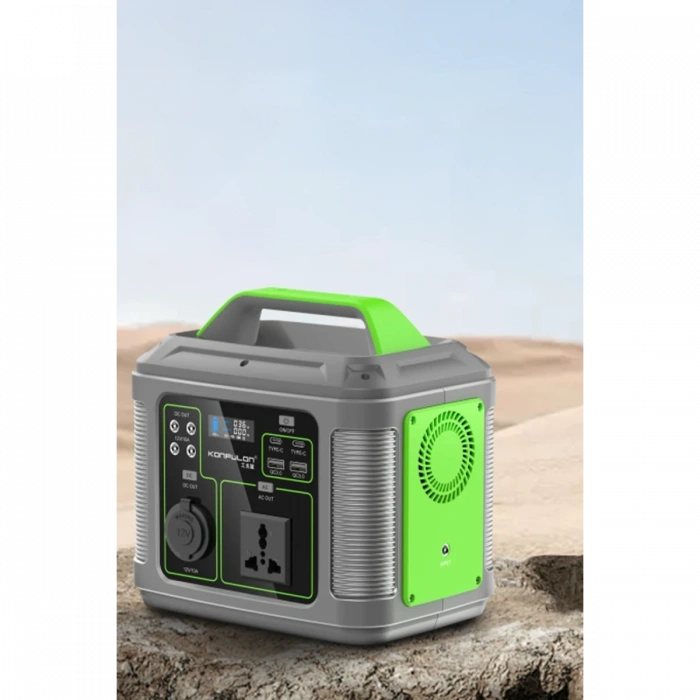 Konfulon CN04 Powerbank 300W 60.000 mAh 5W Led Işıklı Kamp Şarj PD 60W - Gri