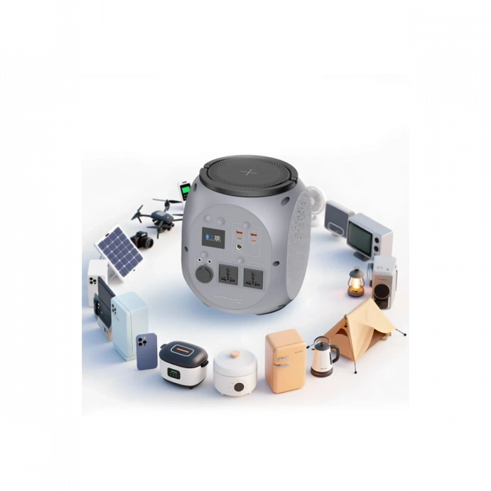 Konfulon CN08 Powerbank 600W 180.000 mAh Kamp Şarj 45W PD - Gri