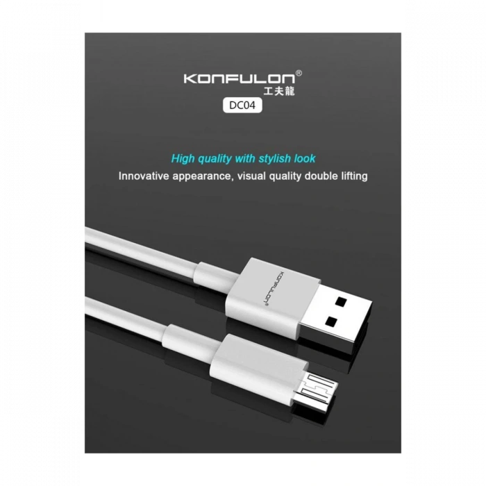 Konfulon DC04 Süper Hızlı Micro USB Kablo 1M 2A
