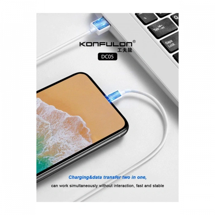 Konfulon DC05 Süper Hızlı Lightning Kablo iphone Uyumlu 1M 2.4A