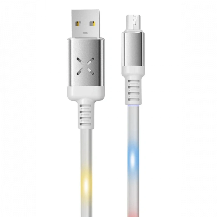 Konfulon DC09 Ses Duyarlı Işıklı Micro USB Kablo 1M 2A