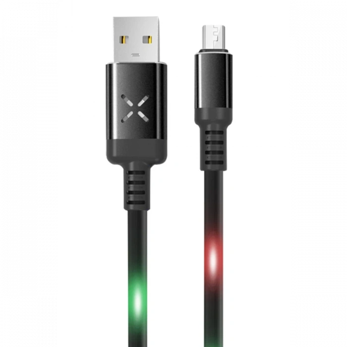 Konfulon DC09 Ses Duyarlı Işıklı Micro USB Kablo 1M 2A