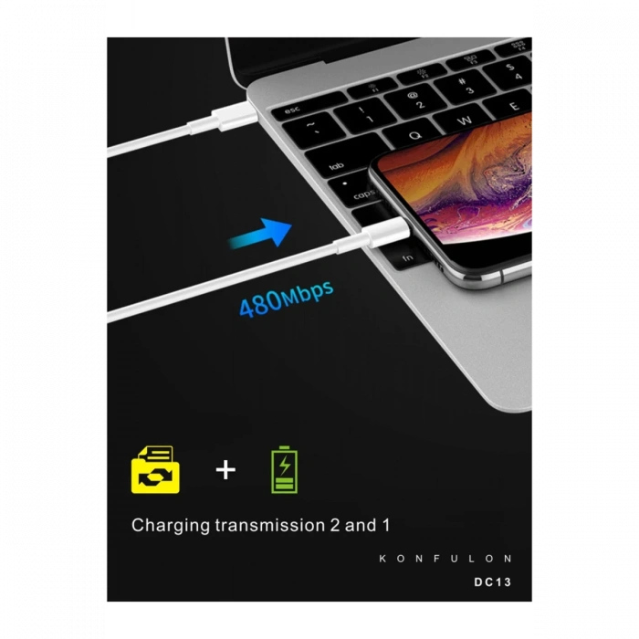 Konfulon DC13 1M 20W Type-C to Lightning Kablo iphone Uyumlu