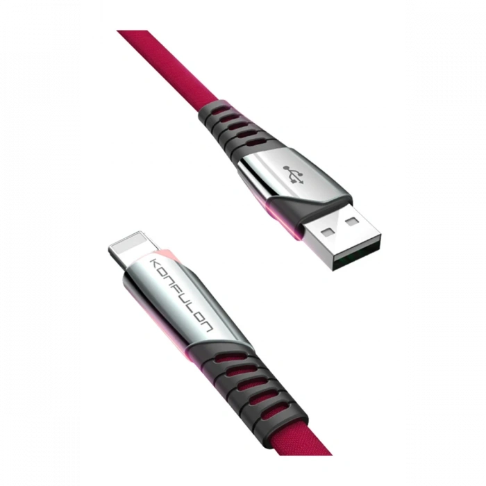Konfulon DC17 Lightning Kablo iphone Uyumlu 1M 2.4A - Kırmızı