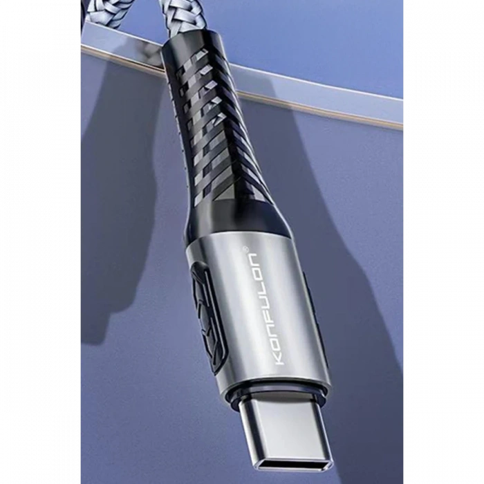 Konfulon DC43 Type-C to Type-C 1M Örgü 60W Hızlı Şarj Kablo - Yeşil